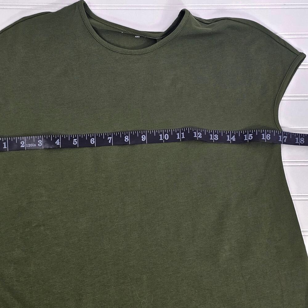 Universal Standard Geneva Green Asymmetrical Cotton Midi Dress Size 4XS/0 NWT - Picture 12 of 13
